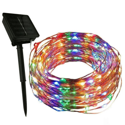 

20M 66Ft 200LED Outdoor Solar Powered Copper Wire Light String Fairy Party FR