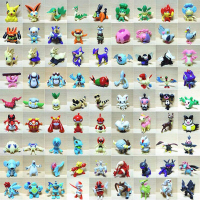 

MyMei Cute Funny Lots of 100pcs Pokemon 4-6cm Action Figure Different Random Sending