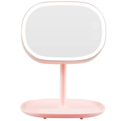 

MECOR Creative Gifts LED Desktop Make-up Mirror Rechargeable Make-up Mirror Touch Switch Storage Continental Mint Green 8501