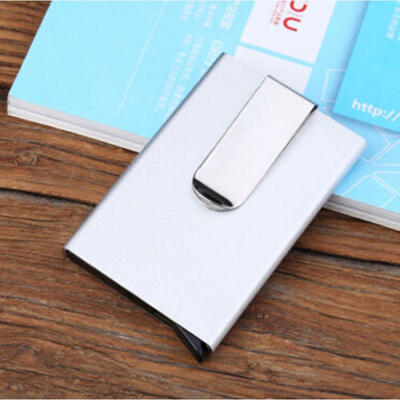 

Fashion Blocking RFID Metal Wallet Money Clip Alloy Money Credit Card ID Holder