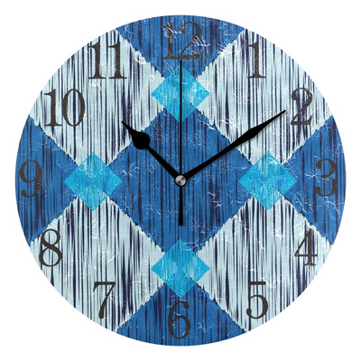 

Wall Clock Arabic Numerals Design Ethnic Boho Geometric Shape Round