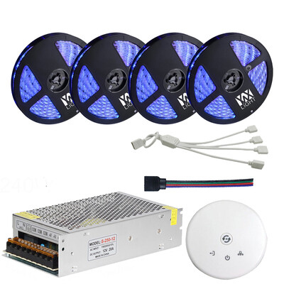 

YWXLight 1Set 20M 5050 RGB Waterproof LED Light Strip DC 12V WIFI Controller