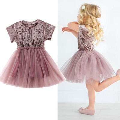 

Toddler Kids Baby Girl Princess Dress Wedding Pageant Party Tutu Dresses Clothes