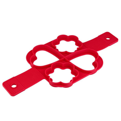 

UpperX Crepe Omelette Fantastic&Fast&Easy to Make a Perfect Kitchen Pancake DIY tool Four-Hole Red