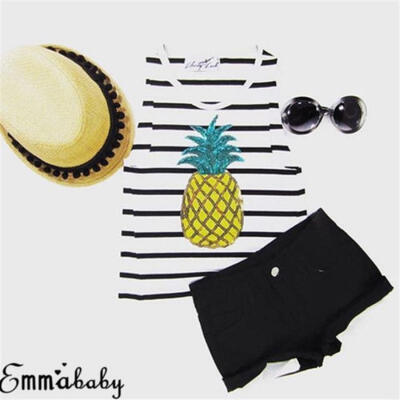 

Emmababy Baby Kids Girls Tops T-shirt Pants Trouser Summer Outfits Clothes Set