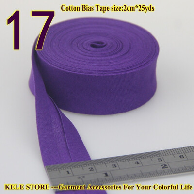 

Cotton bias tape bias binding fold tape size 20mm2cm 34" 25yds various color solid color DIY handmade sewing material