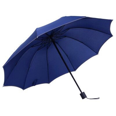 

Jingdong supermarket] Mei degree MAYDU increase version of men's business umbrella 10 bone wind three fold sunny umbrella M3327 blue