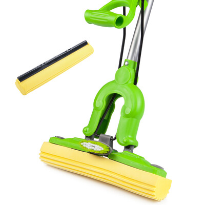 

Piaolin piaolin fold on the squeeze squeezed plastic cotton mop toilet to absorb the water sponge head mop