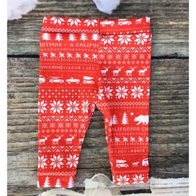 

Cotton Newborn Baby Girl Christmas Clothes Romper Tops Pants Hat Outfit Set 3pcs