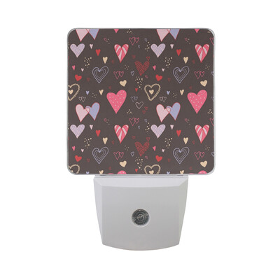 

ALAZA Valentines Day LED Night Light With Smart Dusk To Dawn SensorCouple In Love Sunset Romantic Plug In Night Light