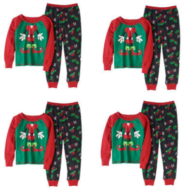 

Family Matching Kids Mom Dad Christmas Pajamas Set Sleepwear Nightwear PLUS SIZE