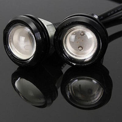 

2 x White DC12V 9W Car Eagle Eye LED Daytime Running DRL Light Black Case AU