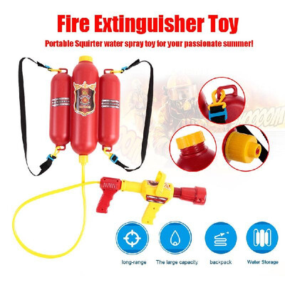

Fireman Toys Backpack Water Spraying Toy Blaster Extinguisher with Nozzle&Tank Set Children Outdoor Water Beach Toy for Kids
