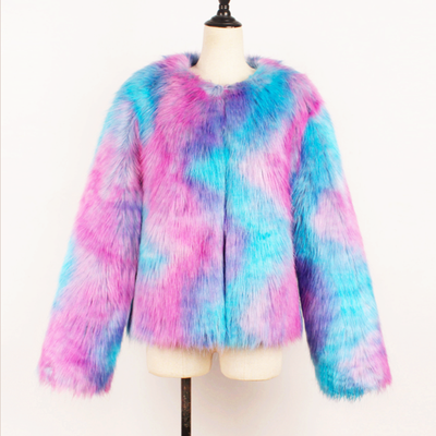

Winter womens long-leg imitation fur coat loose fur thickening plush coat lapel collar female furry furry warm coat plus