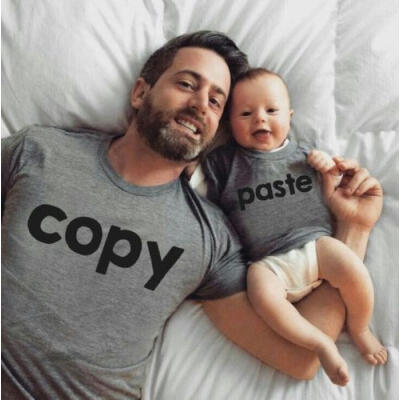 

Copy Paste Family Matching Women Kids Baby Girl Boy Tops T-shirt Tee Clothes