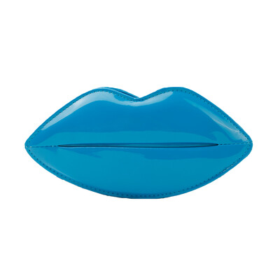 

New Fashion Women Lady Shoulder Bag PU Leather Lip Shape Metal Chain Evening Party Clutch Bag