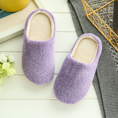 

Solid suede fabric soft soles cotton houseshoes