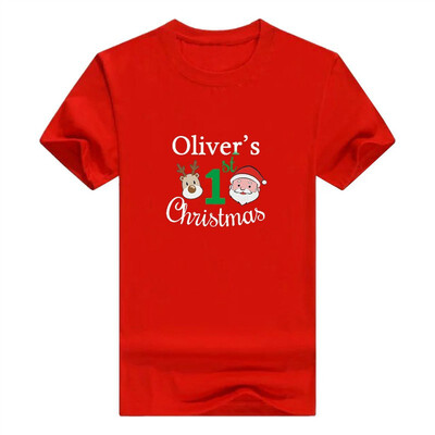 

Baby Gifts For All Personalized 1st Christmas Custom Name Bodysuit Mens t-Shirt