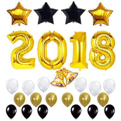 

2018 New Years Eve - Gold - Confetti&Balloon New Years Eve Party Decoration