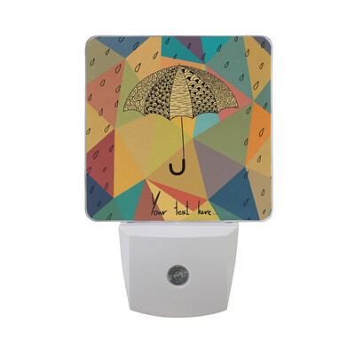 

ALAZA LED Night Light With Smart Dusk To Dawn SensorWatercolor Portrait Girl Plug In Night Light