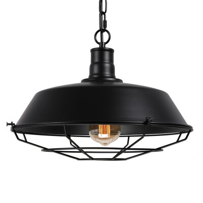 

Baycheer HL371403 Industrial Cage Pendant Light with 15 Wide Shade