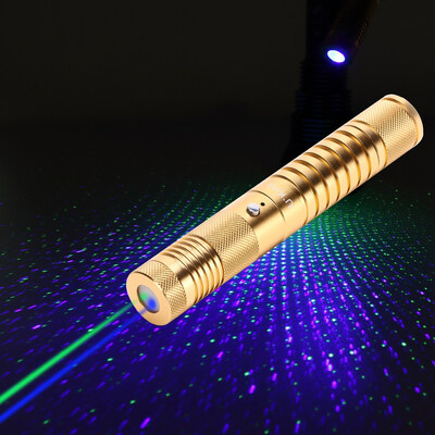 

U\King ZQ-J33 5mW Adjustable 532nm Green 450nm Blue Laser Pointer Torch Pen