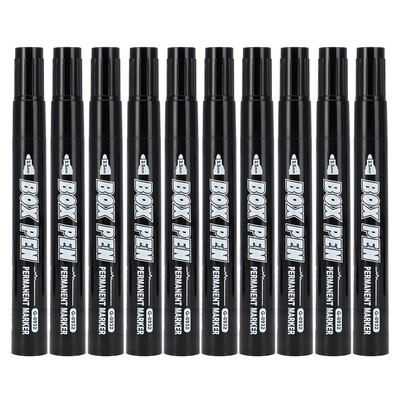 

Genvana G-0932 single-headed oily marker - black 10 packs