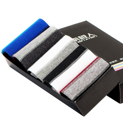 

【Jingdong Supermarket】 Antarctic socks men socks anti-off movement business men socks men's cotton socks in the tube socks 5 pairs of mixed gift box installed NMXAB-2 male tube fine lines 5 double