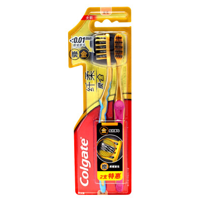 

Colgate Colgate fiber soft gold gold toothbrush × 2 special equipment color random release
