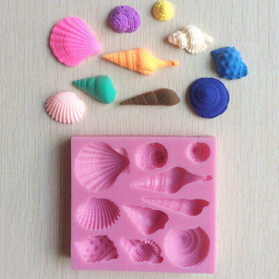 

Силиконовые 3D Seashell Пляж Раковины формы торта шоколада Плесень Украшение
