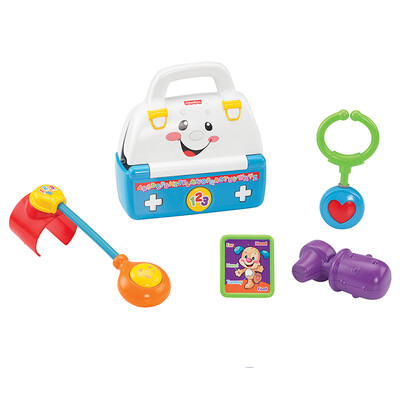 

Фишер (Fisher Price) многофункциональный развивающие игрушки интеллектуальной головоломки игры с кабинетом ребенка медицины (двуязычный) DMW53