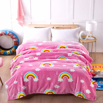 

With Thick Flannel Blanket Towels Summer Cool Summer Thin Single Air Conditioning Coral Fleece Sheet Nap Blanket