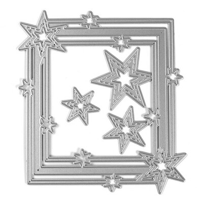 

UpperX Scrapbooking DIY Star Frame Shape Metal Steel Cutting Die Flower Shape Book Photo Album Art Card Dies Cut