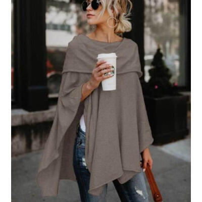 

Women Summer T-Shirt Casual Plain Loose Blouse Shirt Batwing Asymmetrical Tops