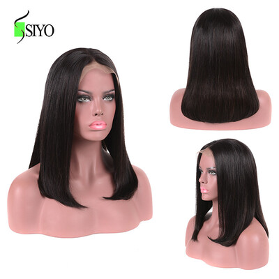 

Brazilian Straight Hair Short Bob Wigs For Black Women Lace Front Human Hair Wigs With Baby Hair Brazilian Virgin Hair Lace Wigs