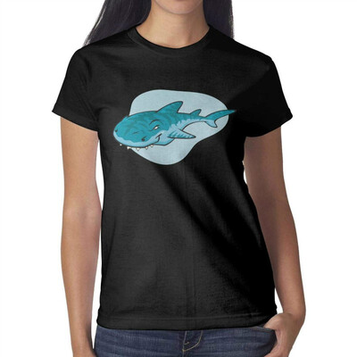 

Labor Day Blue Shark Womens Black t Shirts Custom Womens Cotton t-Shirts