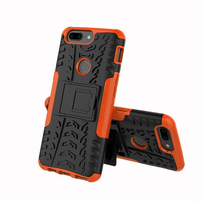 

Fivice One Plus 5T Case TPU anti-fall tire pattern back clip bracket phone case