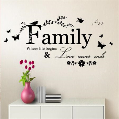 

Removable Quote Word Decal Vinyl Wall Stickers DIY Home Room Decor Art