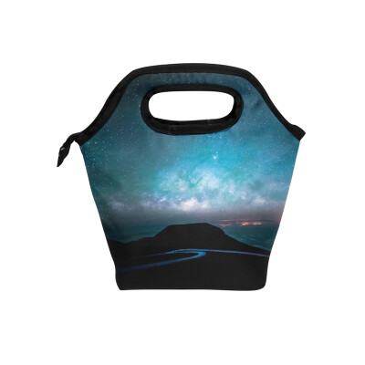 

Insulated Lunch Tote Bag Artistic Clouds Travel Picnic Lunch Handbags Portable Zipper Lunch Bag Box