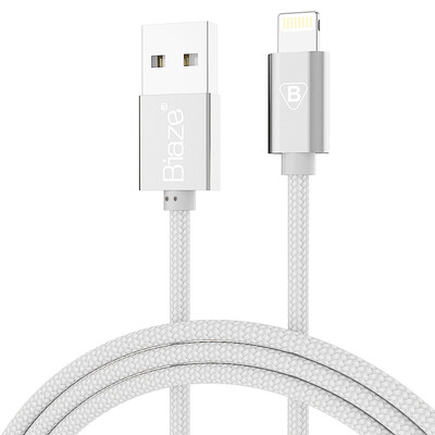 

BIAZE K2 Apple 876 data cable 1 m silver mobile phone charger line power cord support iphone5 6s 7P 8 x ipad air mini