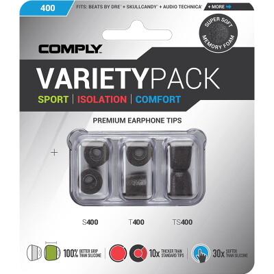 

Compey foam professional advanced earplug sleeve elastic memory cotton enhanced wear&sound insulation&diverse combination series V400 black three pairs of boxed