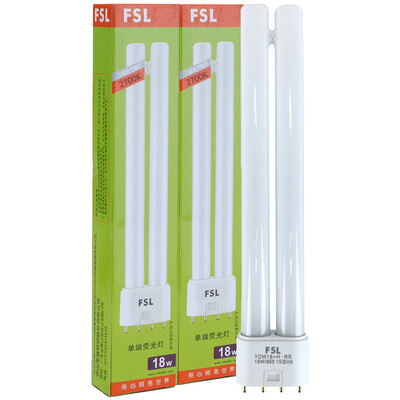 

Foshan lighting FSL four-pin energy-saving H tube three primary colors 18W warm white 2 sets