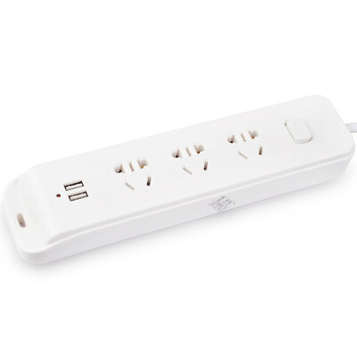 

Cabos F0068 Multi-Function Smart Power Strip with 2 USB Charging Ports (White
