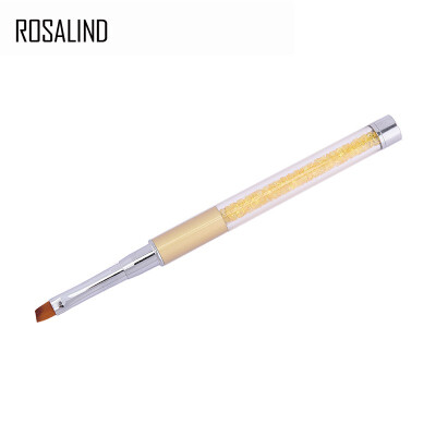 

ROSALIND Nail Brush With Cap Diamond Metal Acrylic Handle Carving Powder Nail Art Brush Pen Rhinestone Gel Liquid Salon Liner