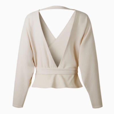 

Women Ladies Backless Wrap Knitted Long Sleeve Jumper Pullover Sweater Knitwear