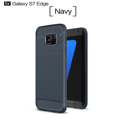 

Fivice Samsung Galaxy S7 edge case Luxury brushed carbon fiber TPU soft shell