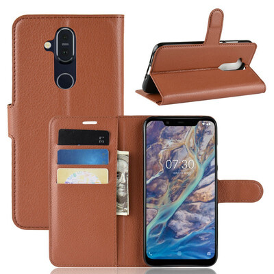 

for Nokia 71 Plus WIERSS Wallet Phone Case for Nokia X7 for Nokia 71 Flip Leather Cover Case Etui Fundas