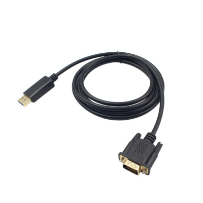 

18M Male Display Port DP to VGA Male Adapter Cable Converter 1080P Video Cable for Projector DTV TV HDVD Player Black