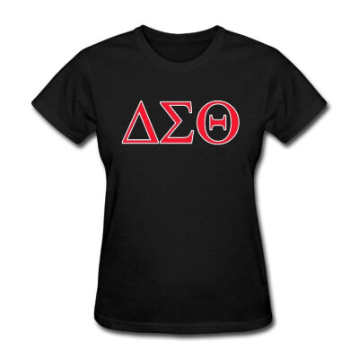 

Delta Sigma Theta Womens Summer O-Neck T-shirt Black