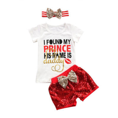 

AU Stock Toddler Kid Baby Girls Outfits Clothes T-shirt TopsShorts Pants 3PCS